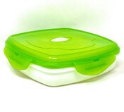 Wholesale - 7" Square Food Container, Lime Lid